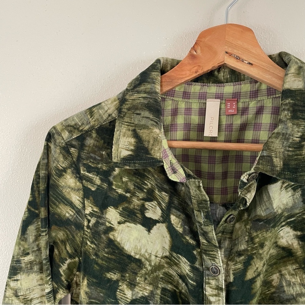 Pilcro Ruched Corduroy Shirt Dress - Picture 8 of 15